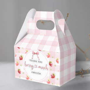 Red Strawberry Pink Kariert Danke Berry Much Geschenkschachtel