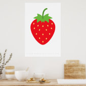 Red Strawberry Retro Poster 60er 70er Jahre Zitat (Küche)