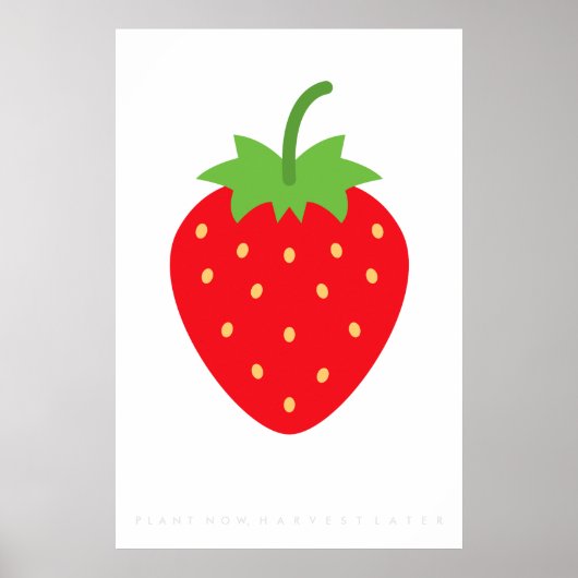 Red Strawberry Retro Poster 60er 70er Jahre Zitat (Vorne)
