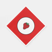Red Strawberry Serviette (Ecke)