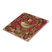 Red Strawberry Thief William Morris Backsplash Fliese (Seite)