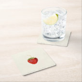 Red Strawberry (von Louis C.C. Krieger) Rechteckiger Pappuntersetzer (Vor Ort)