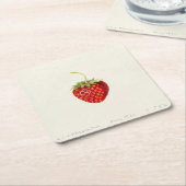 Red Strawberry (von Louis C.C. Krieger) Rechteckiger Pappuntersetzer (angewinkelt)