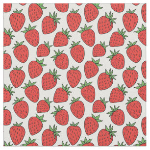 Red Strawberry   Whimsical Fruit Theme Stoff