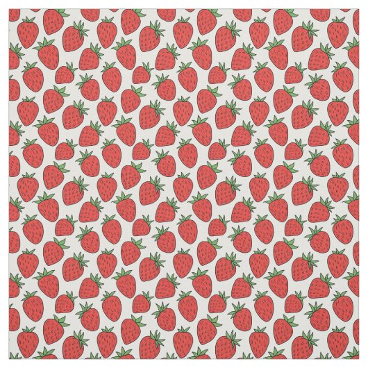 Red Strawberry | Whimsical Fruit Theme Stoff (Muster)