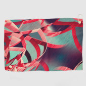 Red streaks over blue or gray, drizzled image golfhandtuch (Horizontal)