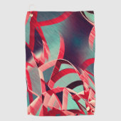 Red streaks over blue or gray, drizzled image golfhandtuch (Vorderseite)