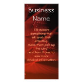 Red Stream Abstrakt Art Custom Werbekarte (Vorne)