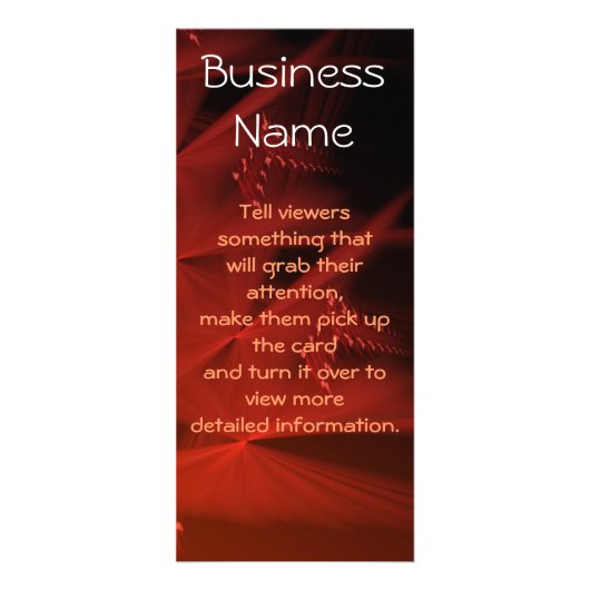 Red Stream Abstrakt Art Custom Werbekarte (Vorne)
