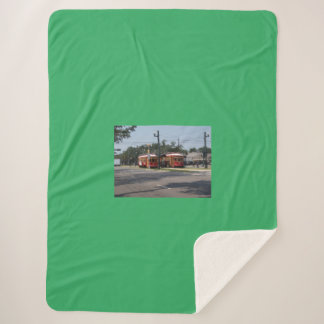 Red Street Car Fleece Blanket Sherpadecke