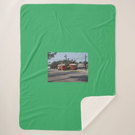Red Street Car Fleece Blanket Sherpadecke (Vorderseite)