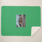 Red Street Car Fleece Blanket Sherpadecke (Vorderseite (Horizontal))