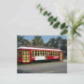 Red Streetcar Postkarte (Stehend Vorderseite)
