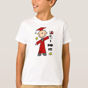 Red Strichmännchen Boy Graduate T-Shirt