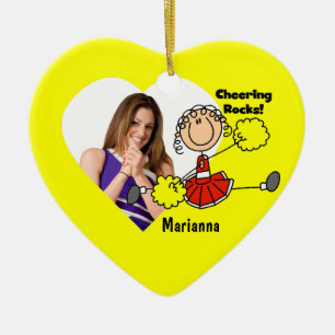 Red Strichmännchen Cheerleader Ornament