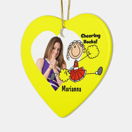 Red Strichmännchen Cheerleader Ornament (Links)