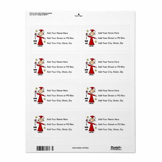 Red Strichmännchen Girl Graduate (Vorne)