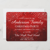 Red String Light Annual Christmas Party Einladung (Vorderseite)