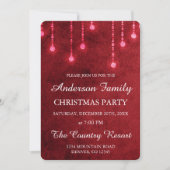 Red String Light Annual Christmas Party Einladung (Vorderseite)