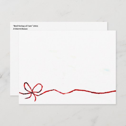 Red String of Fate 2024 Postkarte (Vorne/Hinten)