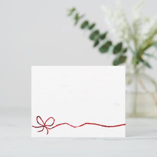 Red String of Fate 2024 Postkarte (Stehend Vorderseite)