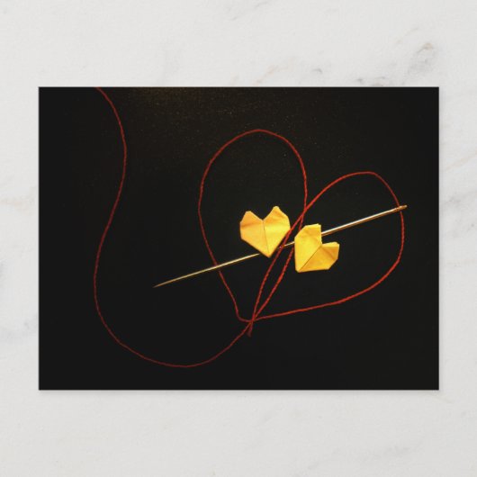 Red String of Fate Postkarte (Vorderseite)