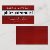 Red Strip Business Card für Phlebotomisten Visitenkarte (Vorne/Hinten)