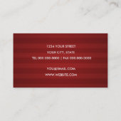 Red Strip Business Card Visitenkarte (Rückseite)