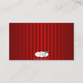 Red Strip Elfenbeinband mit Row Rubies Platzkarte (Rückseite)