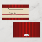 Red Strip Elfenbeinband mit Row Rubies Platzkarte (Vorne/Hinten)