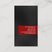 Red Strip Gray Attraktive Charming Business Card Visitenkarte (Rückseite)