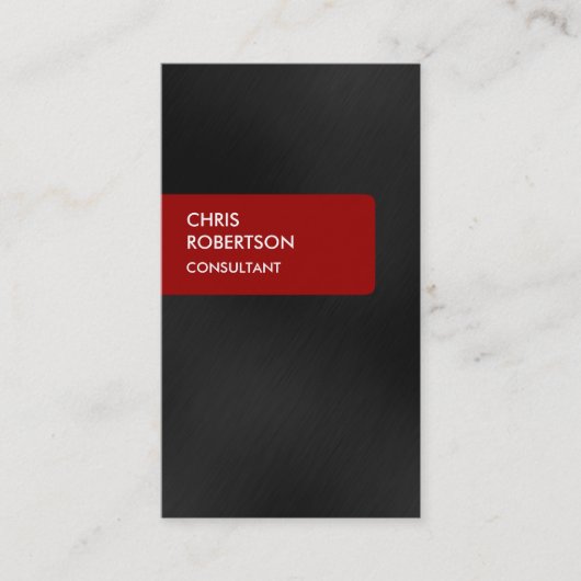 Red Strip Gray Attraktive Charming Business Card Visitenkarte (Vorderseite)