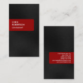 Red Strip Gray Attraktive Charming Business Card Visitenkarte (Vorne/Hinten)