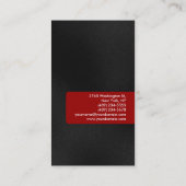 Red Strip Gray Attraktive Charming Business Card Visitenkarte (Rückseite)