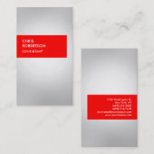 Red Strip Gray Attraktive Visitenkarte (Vorne/Hinten)