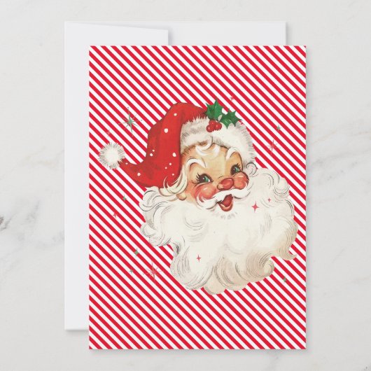 Red Strip Nice List Certificate Card Einladung (Rückseite)