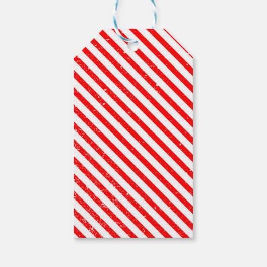 Red Strip Weihnachtsgeschenk-Tag Geschenkanhänger (Rückseite)