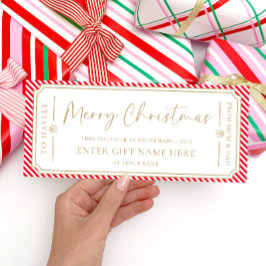 Red Strip Weihnachtsgeschenkkarte Einladung