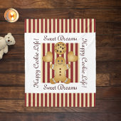 Red Strip Weihnachtskeks Lebkuchen Mann Kinder Fleecedecke