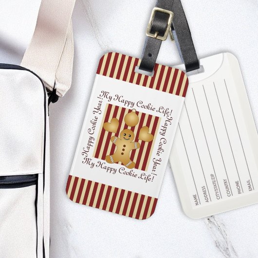 Red Strip Weihnachtskeks Lebkuchen Mann Kinder Gepäckanhänger