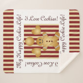 Red Strip Weihnachtskeks Lebkuchen Mann Kinder Sherpadecke (Vorderseite (Horizontal))