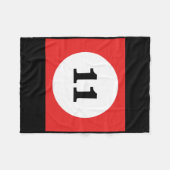 Red Stripe Billiards Pool Ball #11 Matching Group Fleecedecke (Vorderseite (Horizontal))