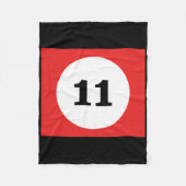 Red Stripe Billiards Pool Ball #11 Matching Group Fleecedecke (Vorderseite)