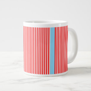 Red Stripe Blue Jumbo-Tasse