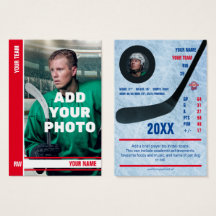 Red Stripe Hockey Trading Card - Custom Stats