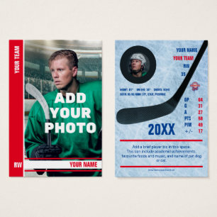 Red Stripe Hockey Trading Card - Custom Stats