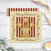 Red Stripe Niedlich Gingerbread Mann Weihnachten