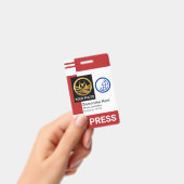 Red Stripe Spalten Special Foto Frame Press ID Ausweis (Handheld)