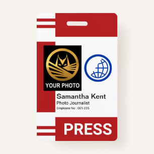 Red Stripe Spalten Special Foto Frame Press ID Ausweis