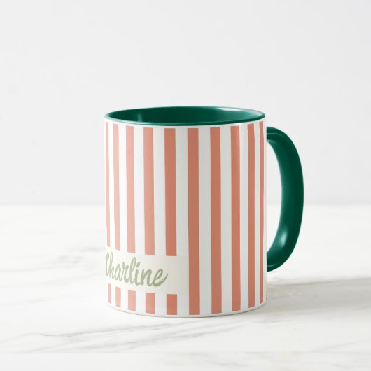 Red Striped Circus Tasse (VorderseiteRechts)